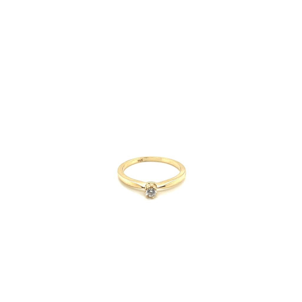 Anillo compromiso Oro 14k Amarillo #10349