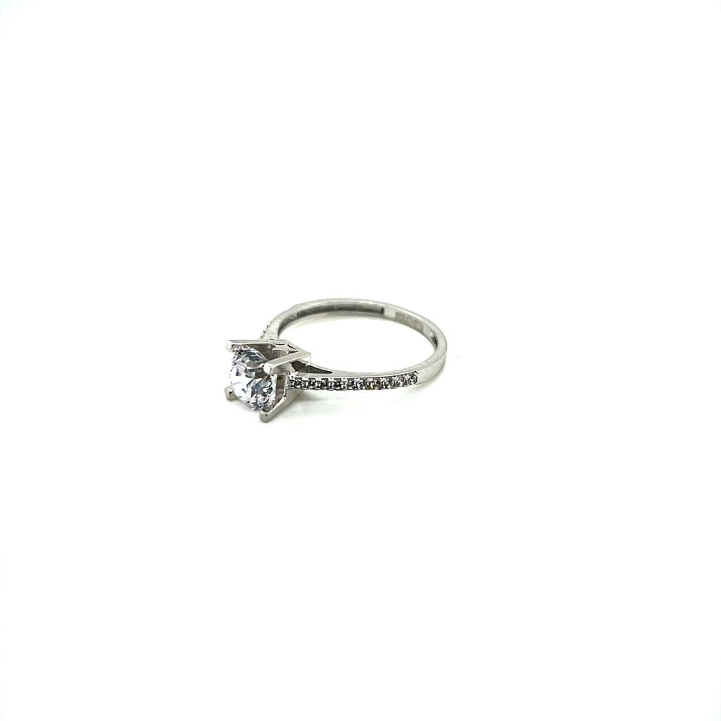 Anillo compromiso Oro Blanco 14k #10318