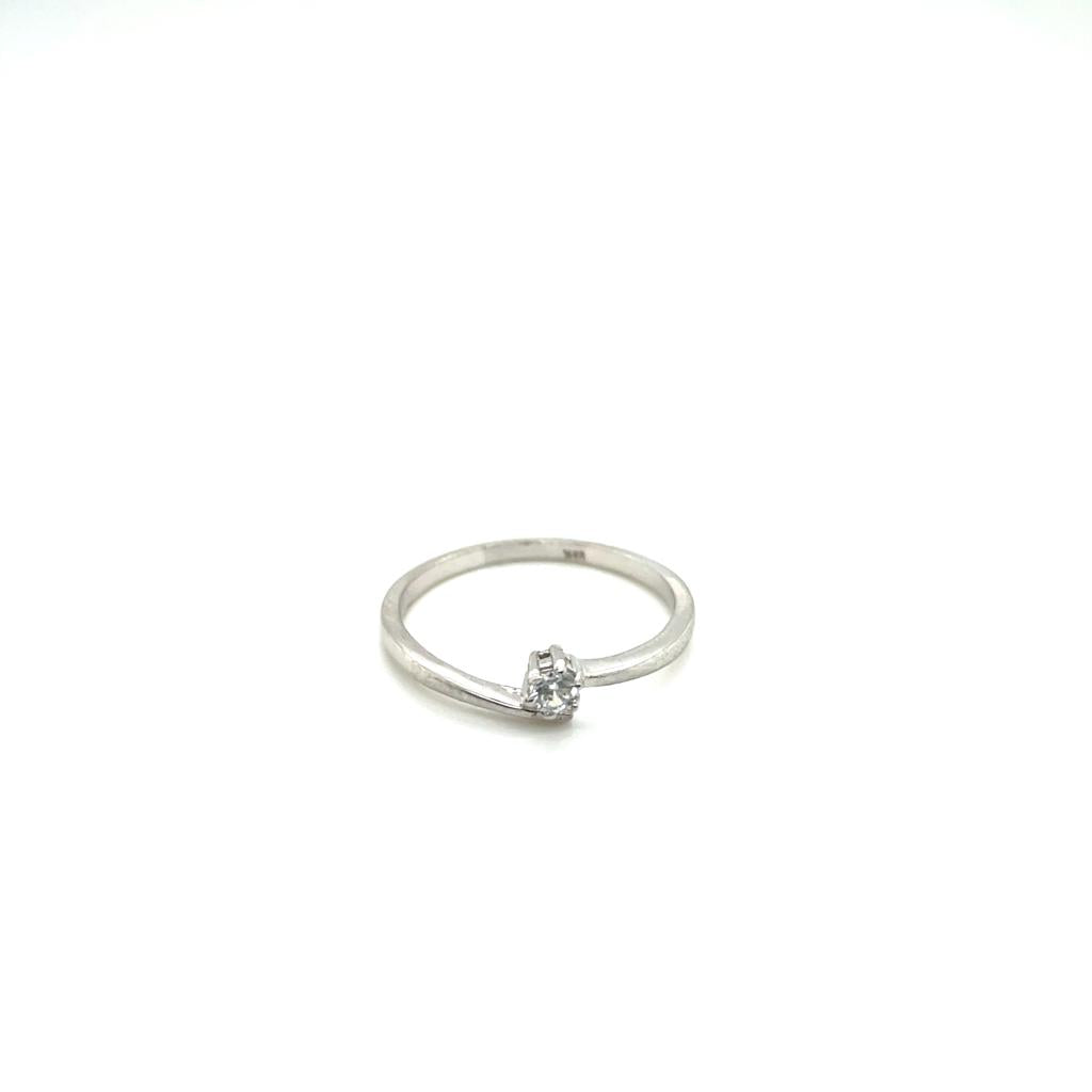Anillo compromiso Oro Blanco 14k #10371