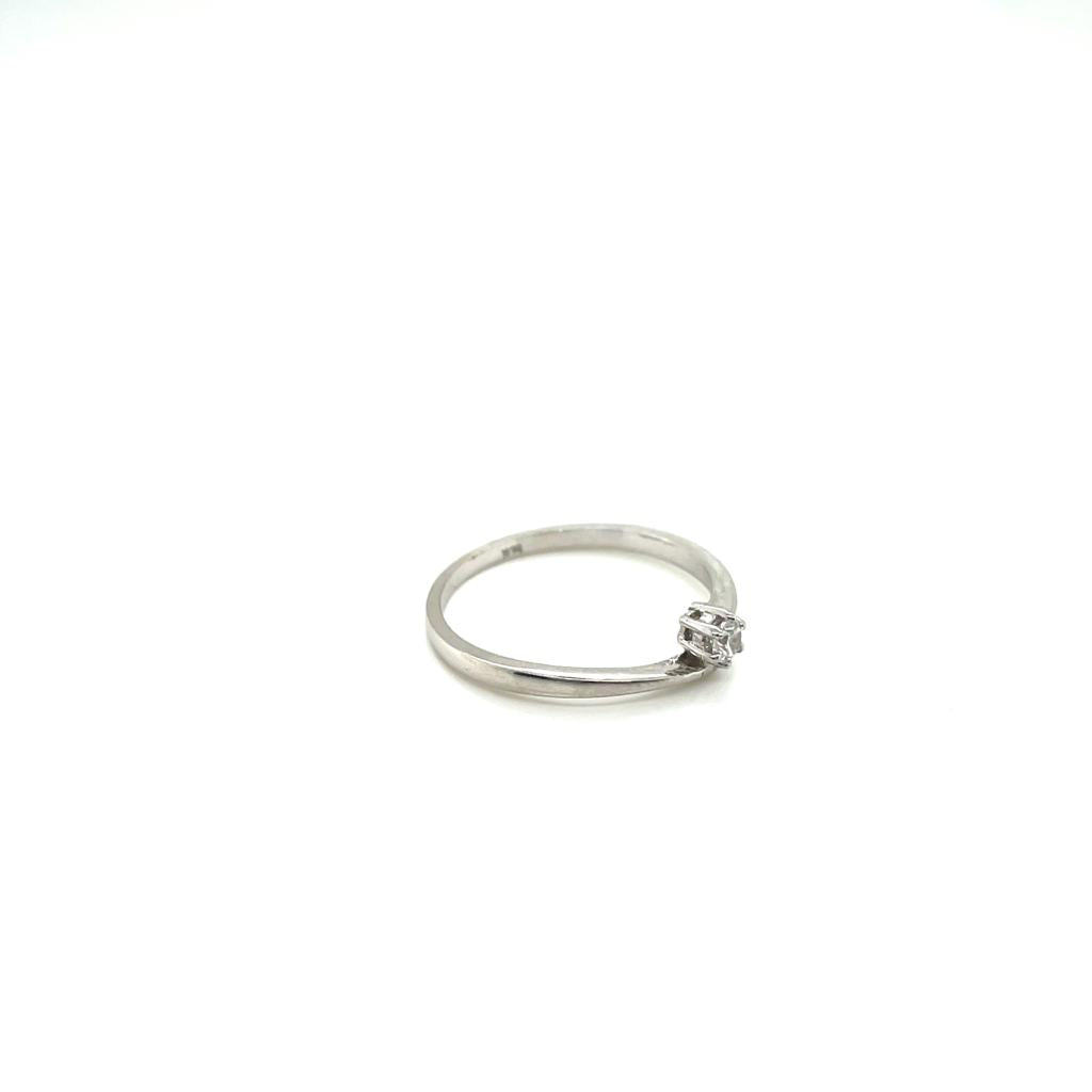 Anillo compromiso Oro Blanco 14k #10371