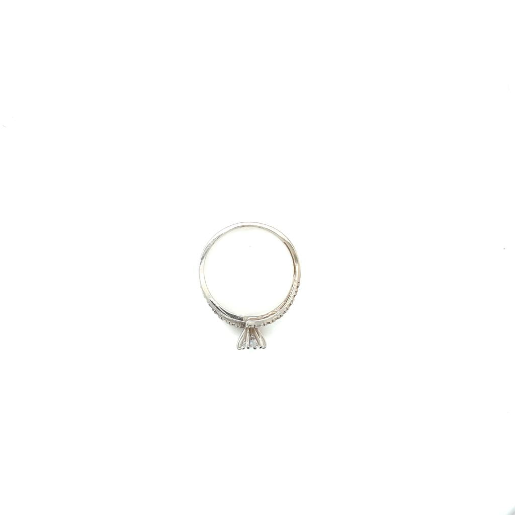 Anillo compromiso Oro Blanco 14k #10379