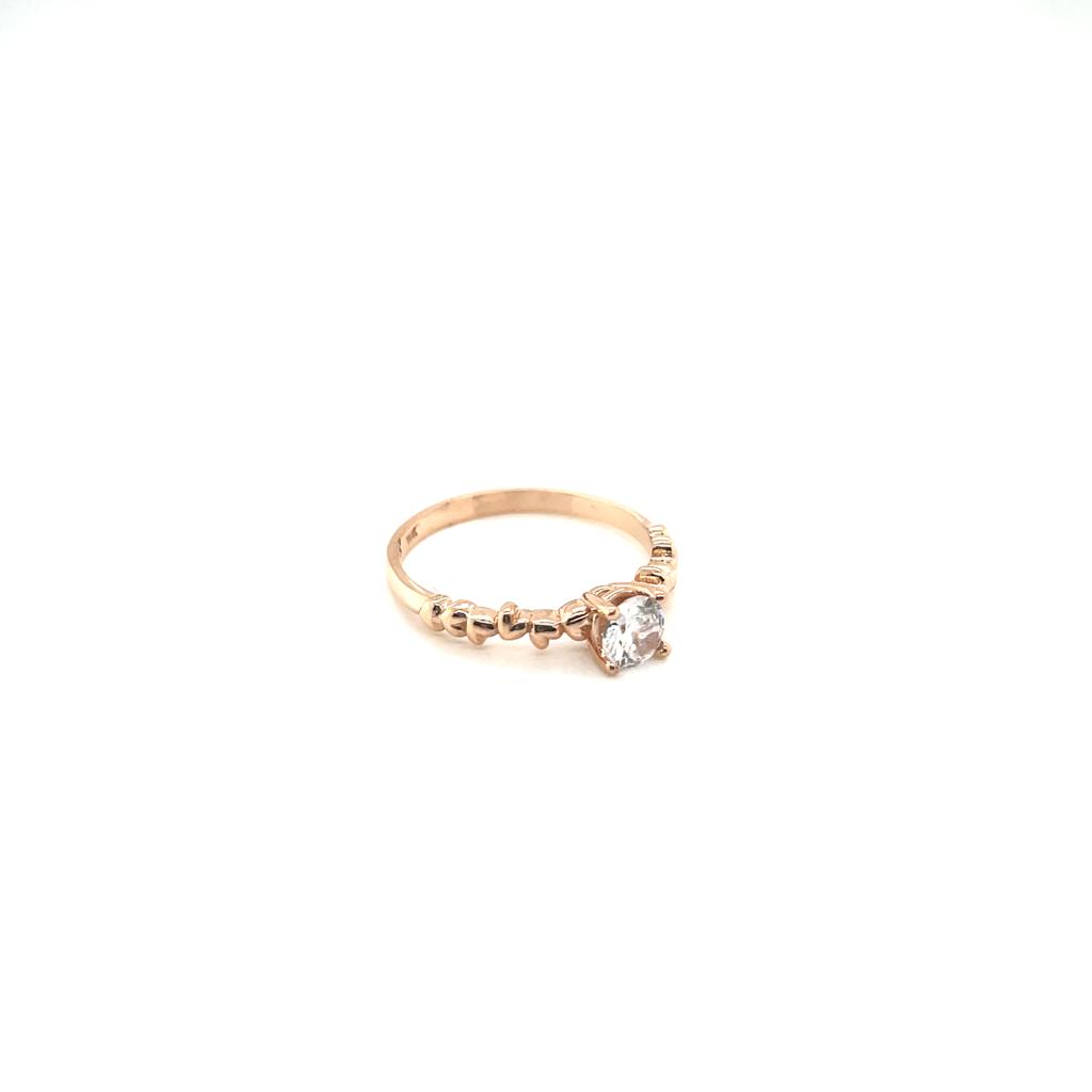 Anillo compromiso Oro Rosa 14k #10397