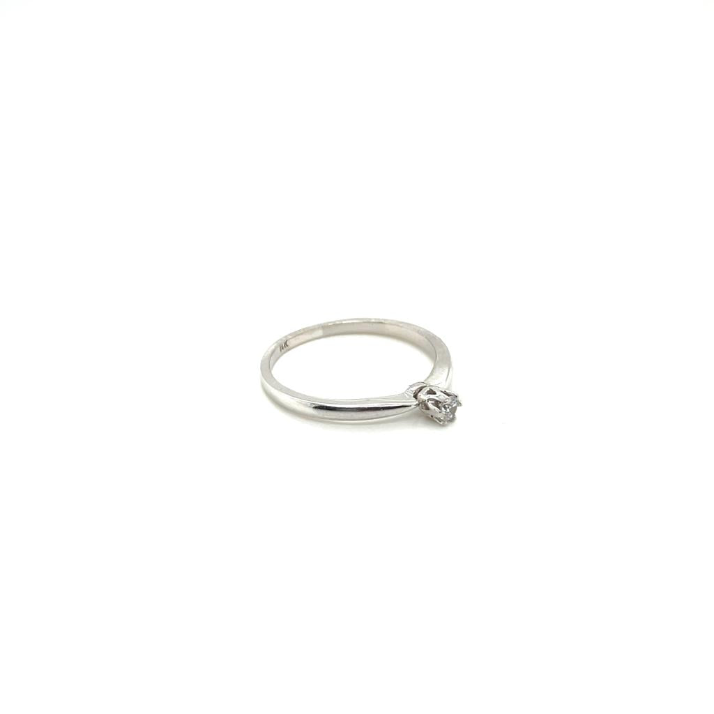 Anillo compromiso Oro Blanco 14k #10380