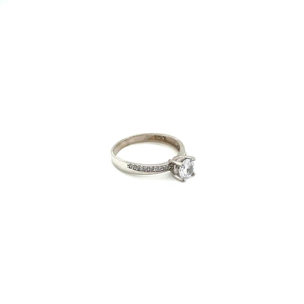 Anillo compromiso Oro Blanco 14k #10383