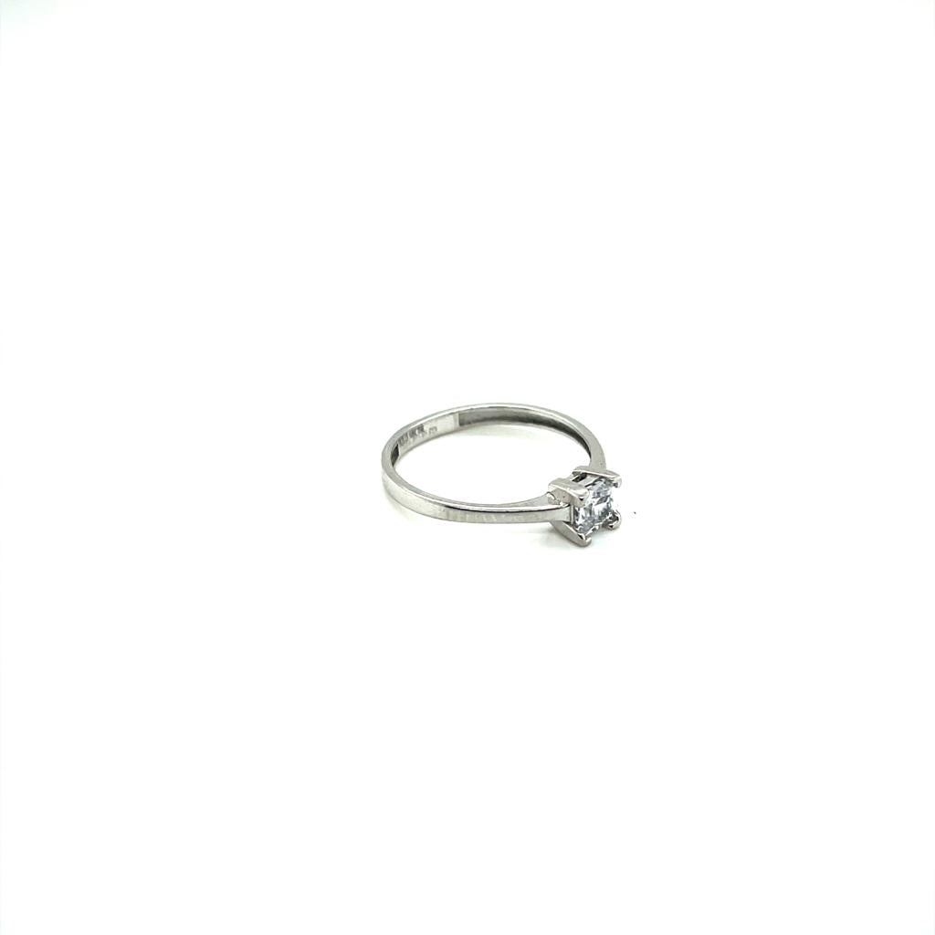Anillo compromiso Oro Blanco 14k #10315