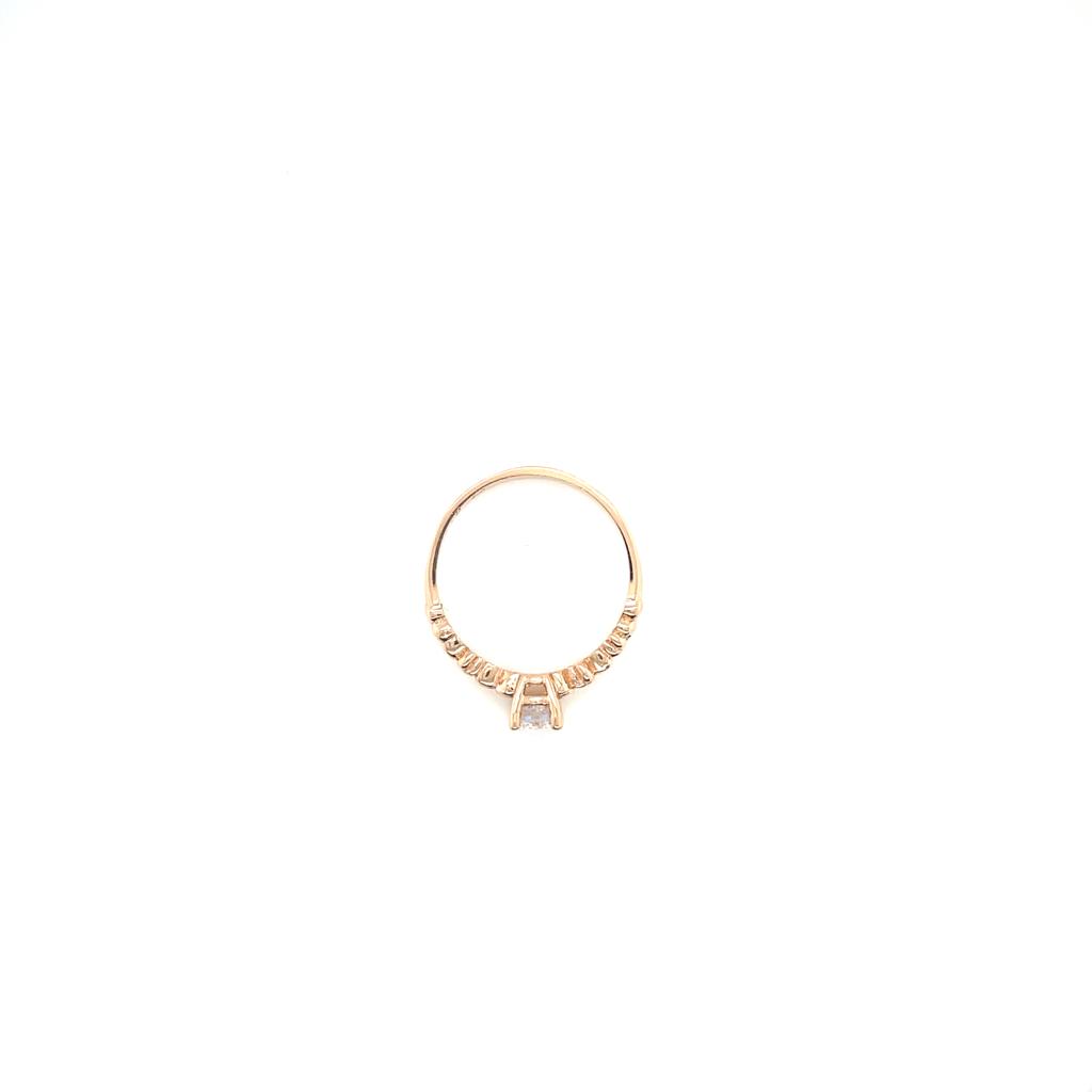 Anillo compromiso Oro Rosa 14k #10397