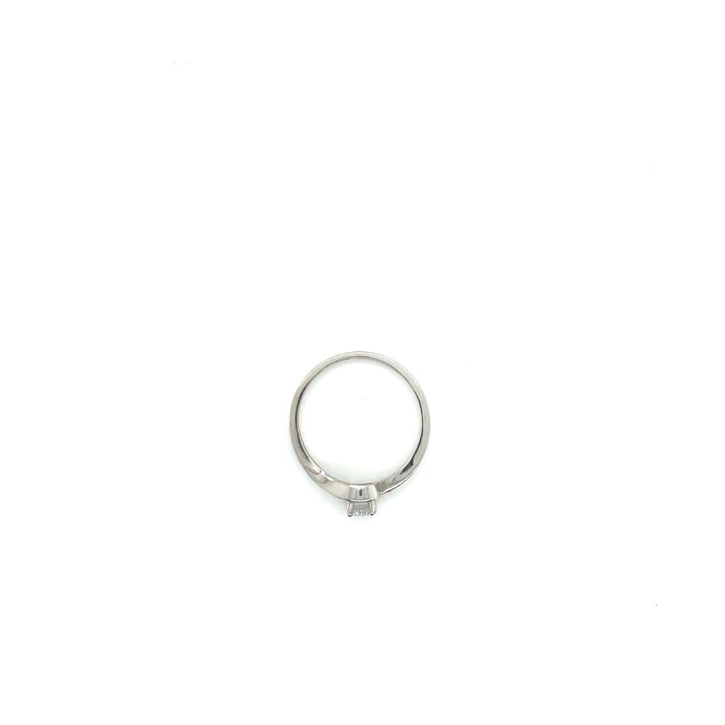 Anillo compromiso Oro Blanco 14k #10390