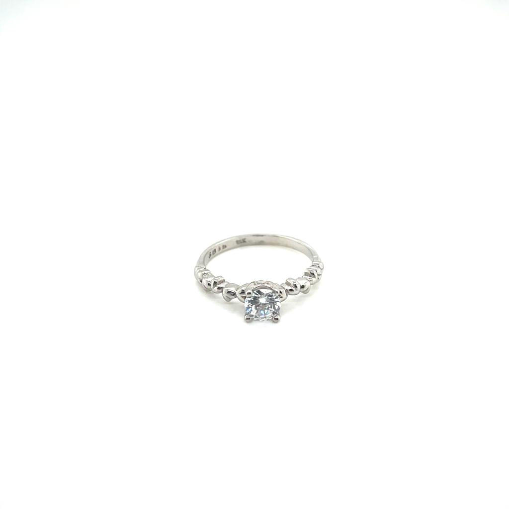 Anillo compromiso Oro Blanco 14k #10392