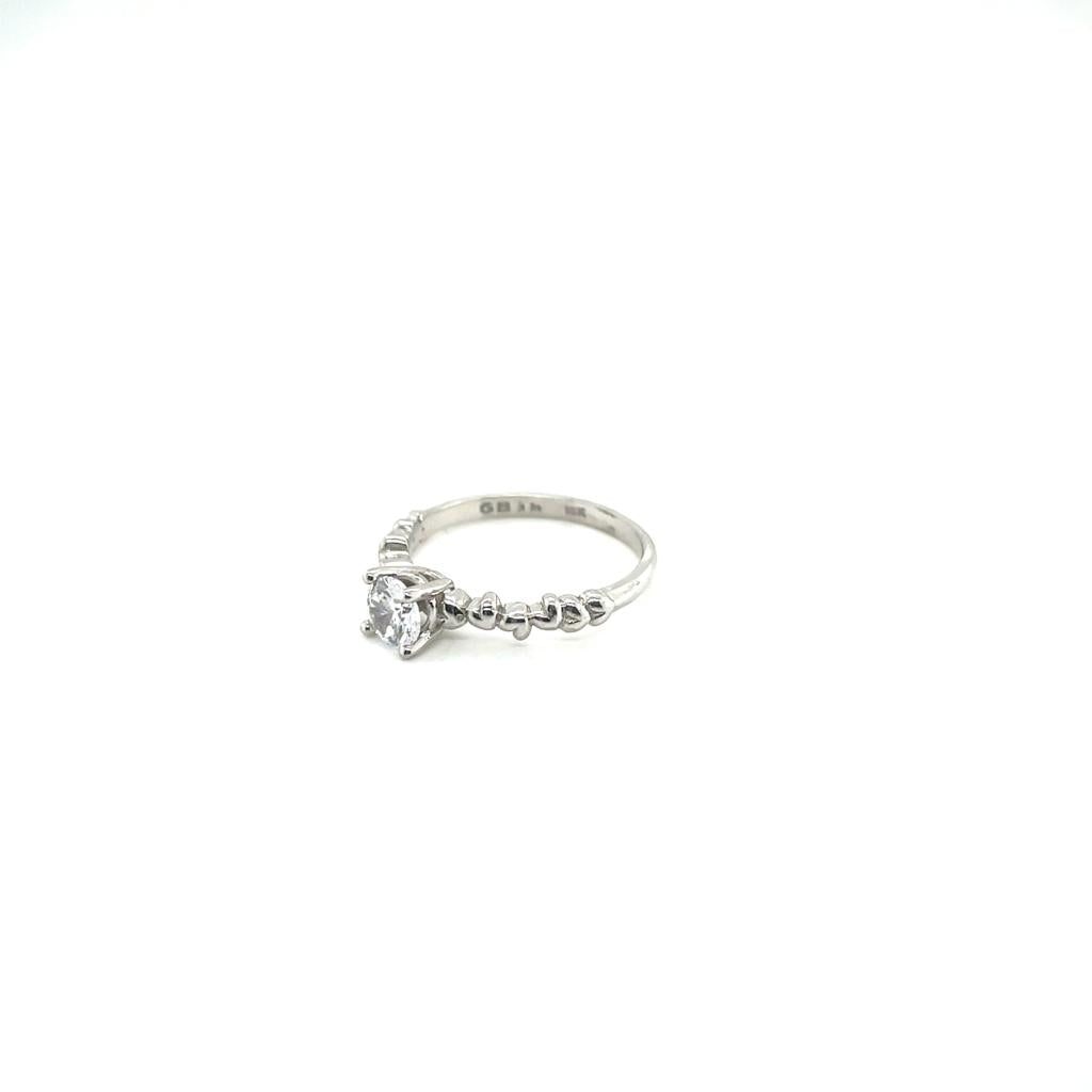 Anillo compromiso Oro Blanco 14k #10392