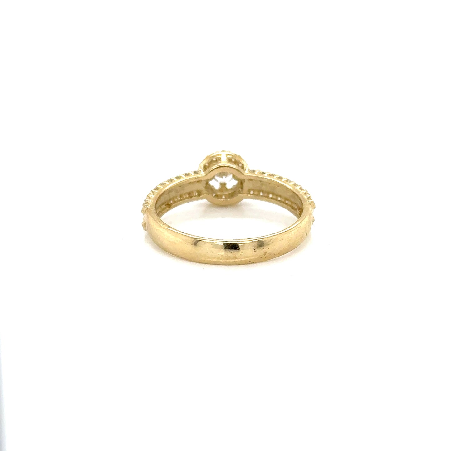 Anillo Compromiso Oro 10k Amarillo #12105