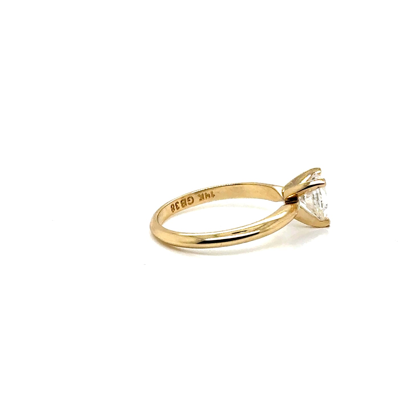Anillo Oro 14k Amarillo 5*7 mm Pear 0.8 CT GRA 1002933351 #12383