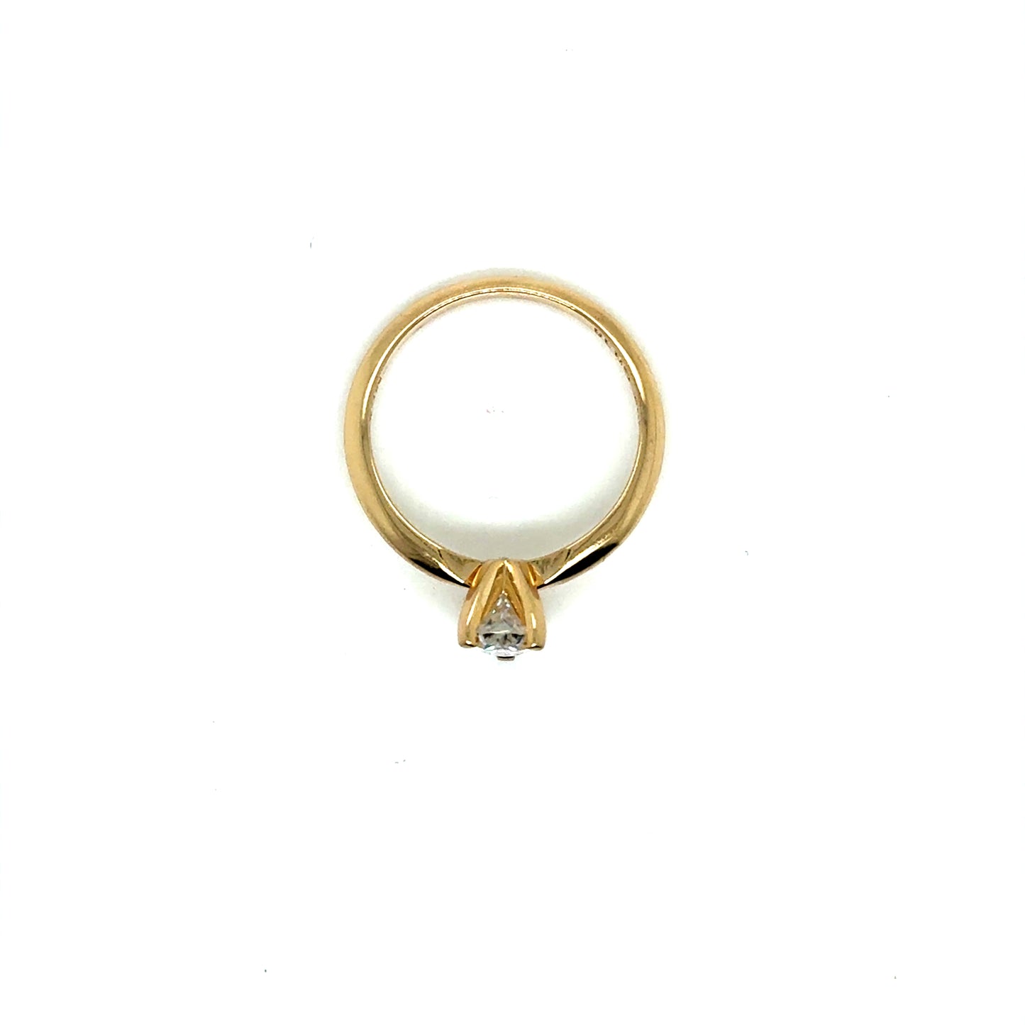 Anillo Oro 14k Amarillo 5*7 mm Pear 0.8 CT GRA 1002933351 #12383