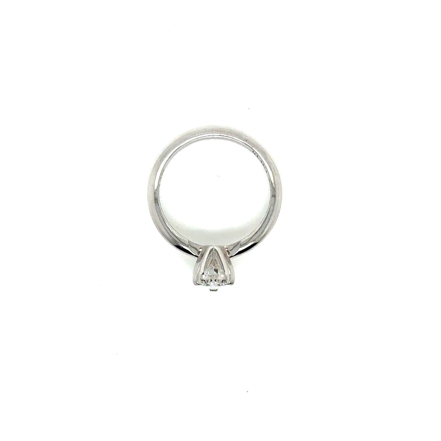 Anillo Oro 14k Blanco Pear 5*8 mm 1 CT GRA 1002904149 #12371
