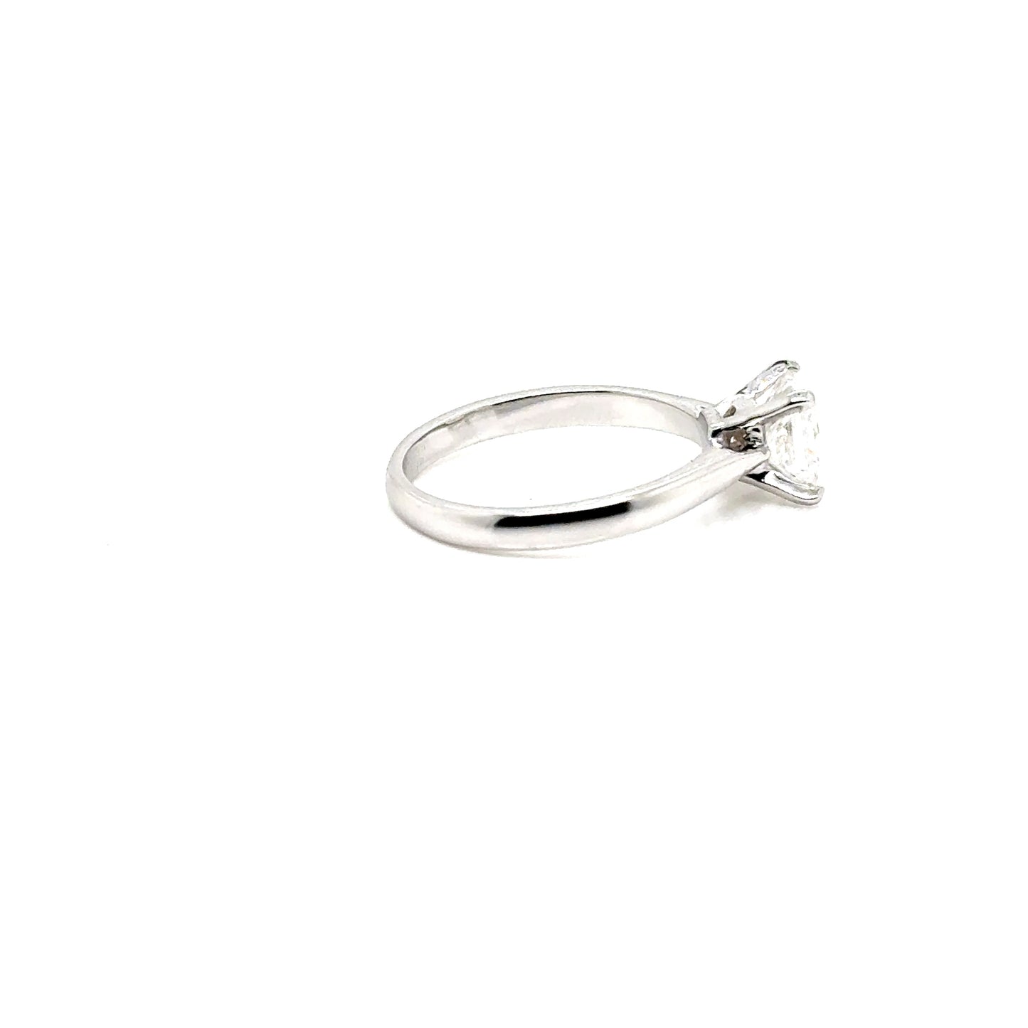 Anillo Oro 14k Blanco Princess 5.5 mm 1 CT GRA 21842224 #12370