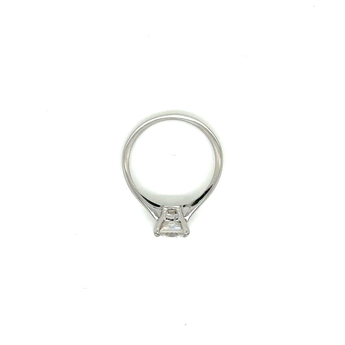 Anillo Oro 14k Blanco Princess 5.5 mm 1 CT GRA 21842224 #12370