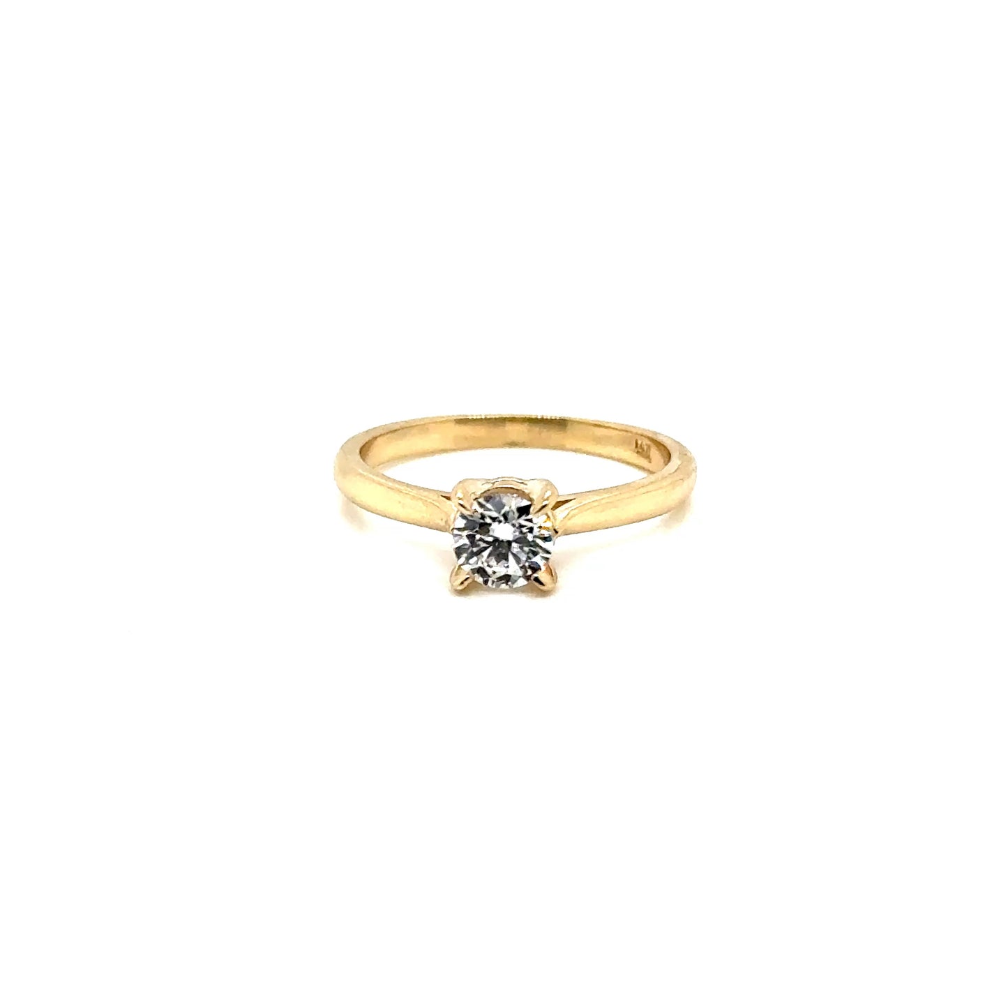 Anillo Oro 14k Amarillo Diamante Laboratorio IGI LG681526091 .51 ct #12384