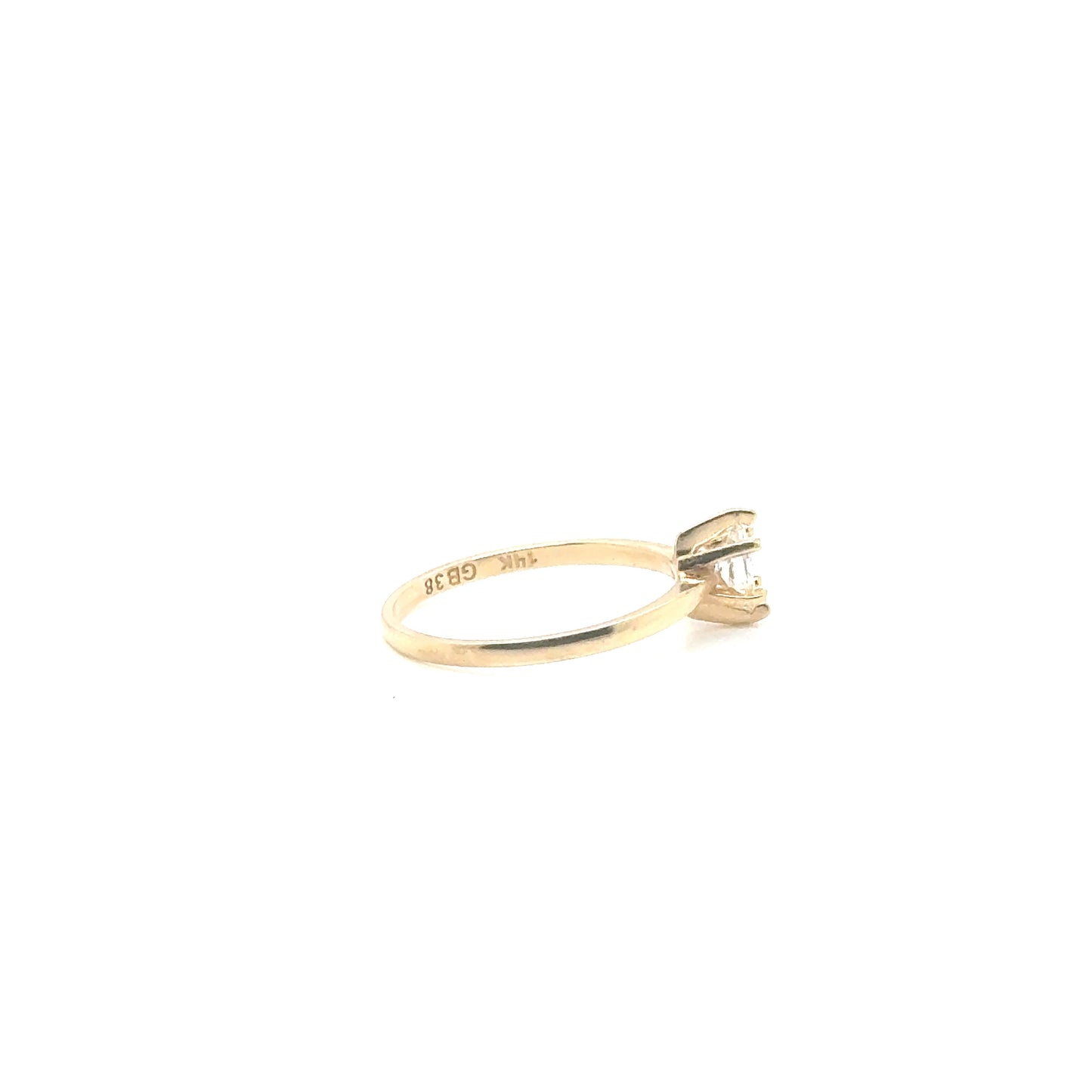 Anillo Oro 14k Amarillo Diamante Marquisse Laboratorio LG683520200 .25 ct #12363