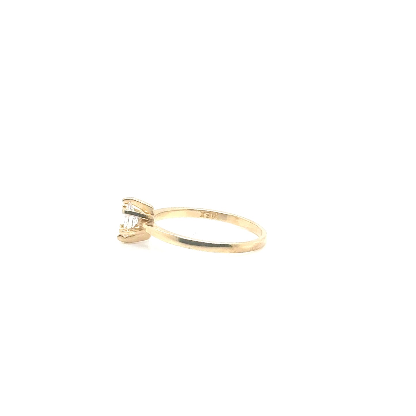 Anillo Oro 14k Amarillo Diamante Marquisse Laboratorio LG683520200 .25 ct #12363