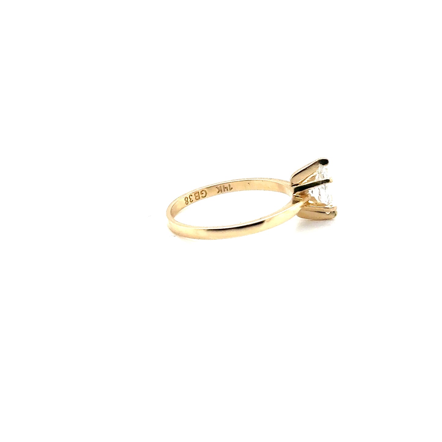 Anillo Oro 14k Amarillo Diamante Marquisse Laboratorio LG688508950 .51 ct #12362