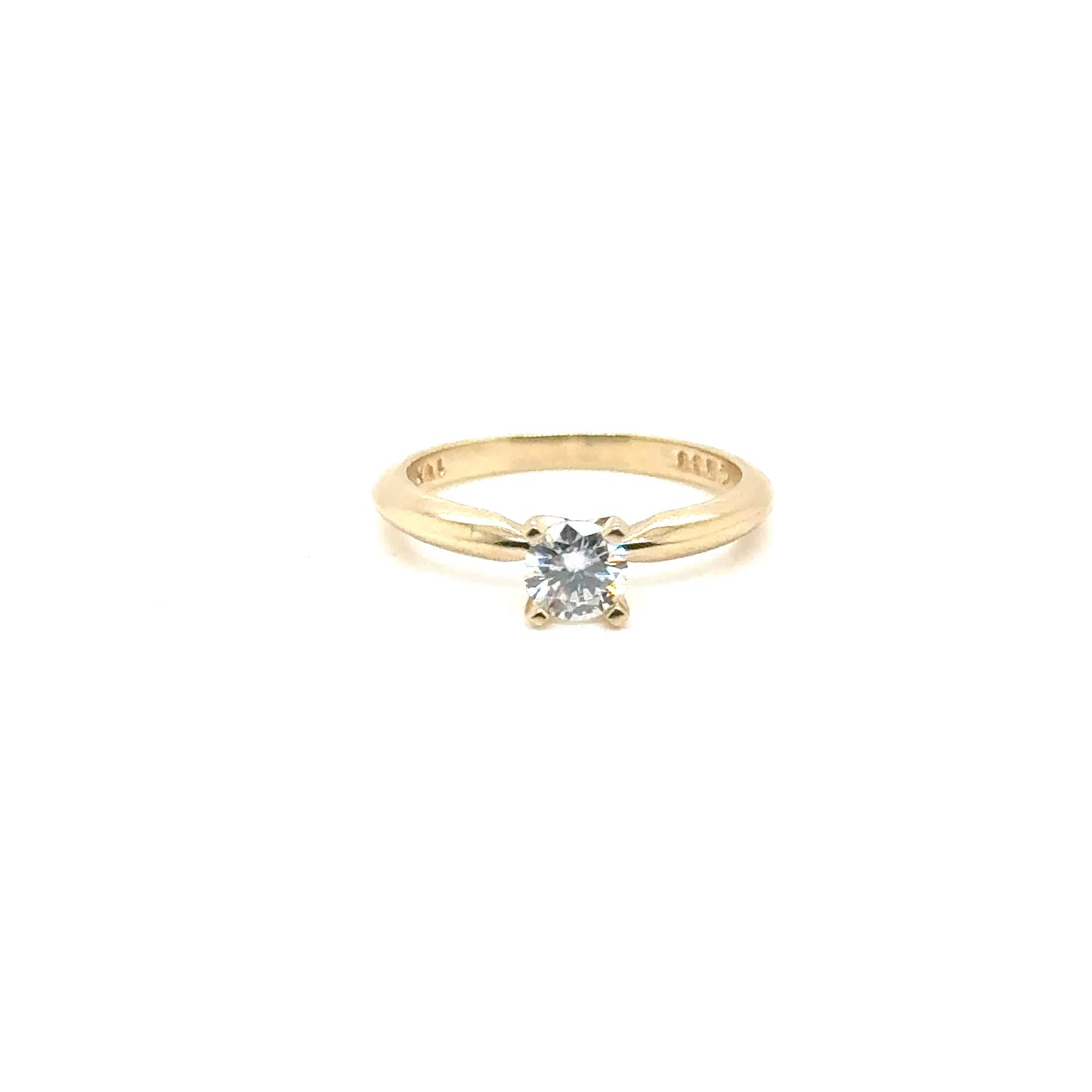 Anillo Oro 14k Amarillo Moissanita 5.0 mm 0.5 CT GRA 21402725 #12366