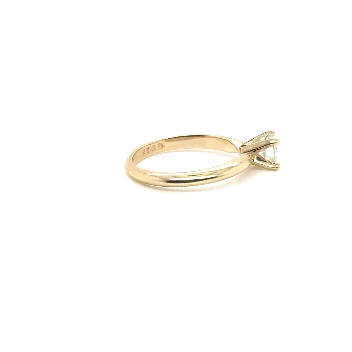 Anillo Oro 14k Amarillo Moissanita 5.0 mm 0.5 CT GRA 21402725 #12366