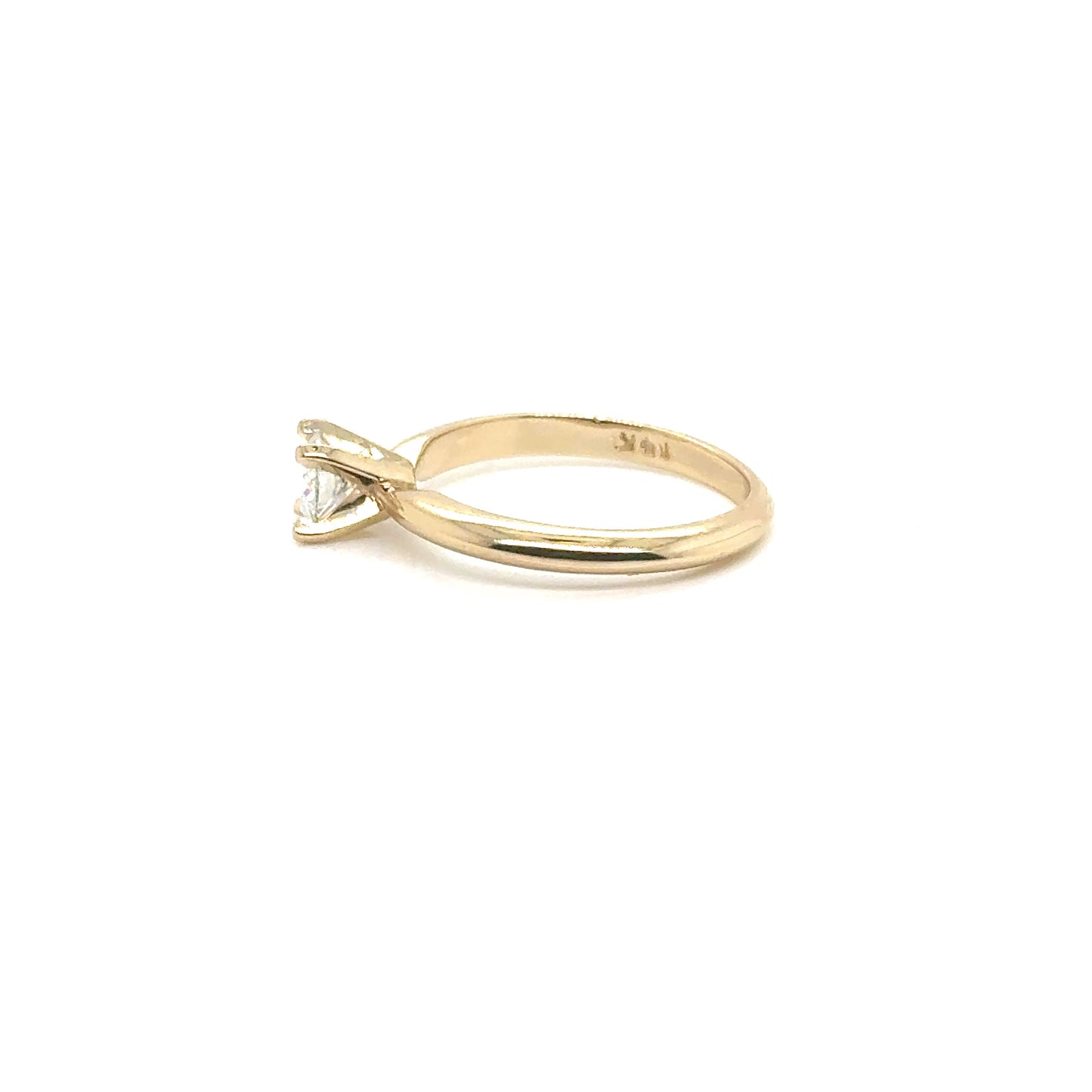 Anillo Oro 14k Amarillo Moissanita 5.0 mm 0.5 CT GRA 21402725 #12366