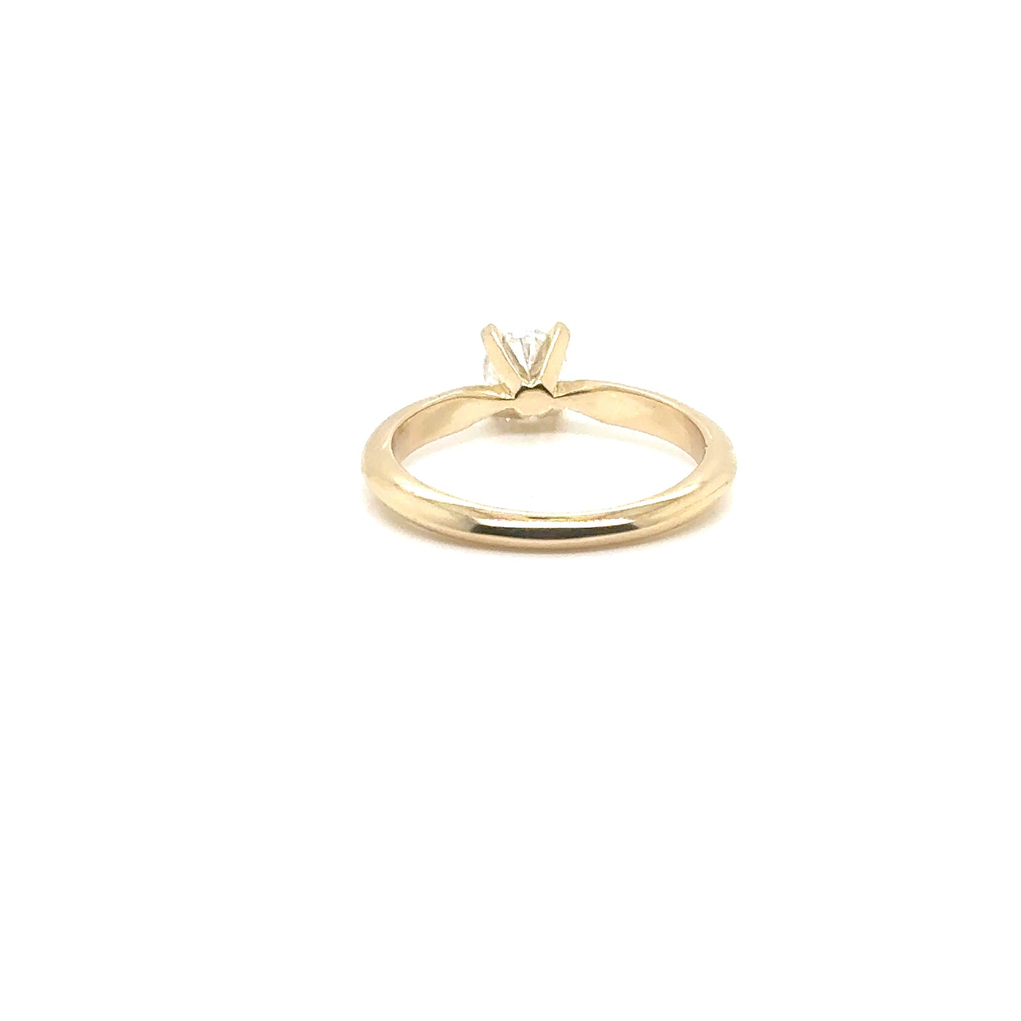 Anillo Oro 14k Amarillo Moissanita 5.0 mm 0.5 CT GRA 21402725 #12366