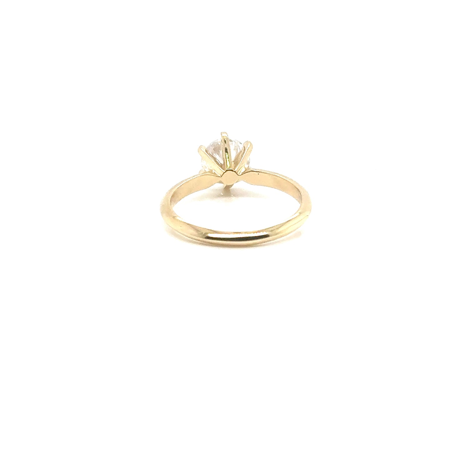 Anillo Oro 14k Amarillo Moissanita 6.5 mm 1.0 CT GRA 22139588 #12365