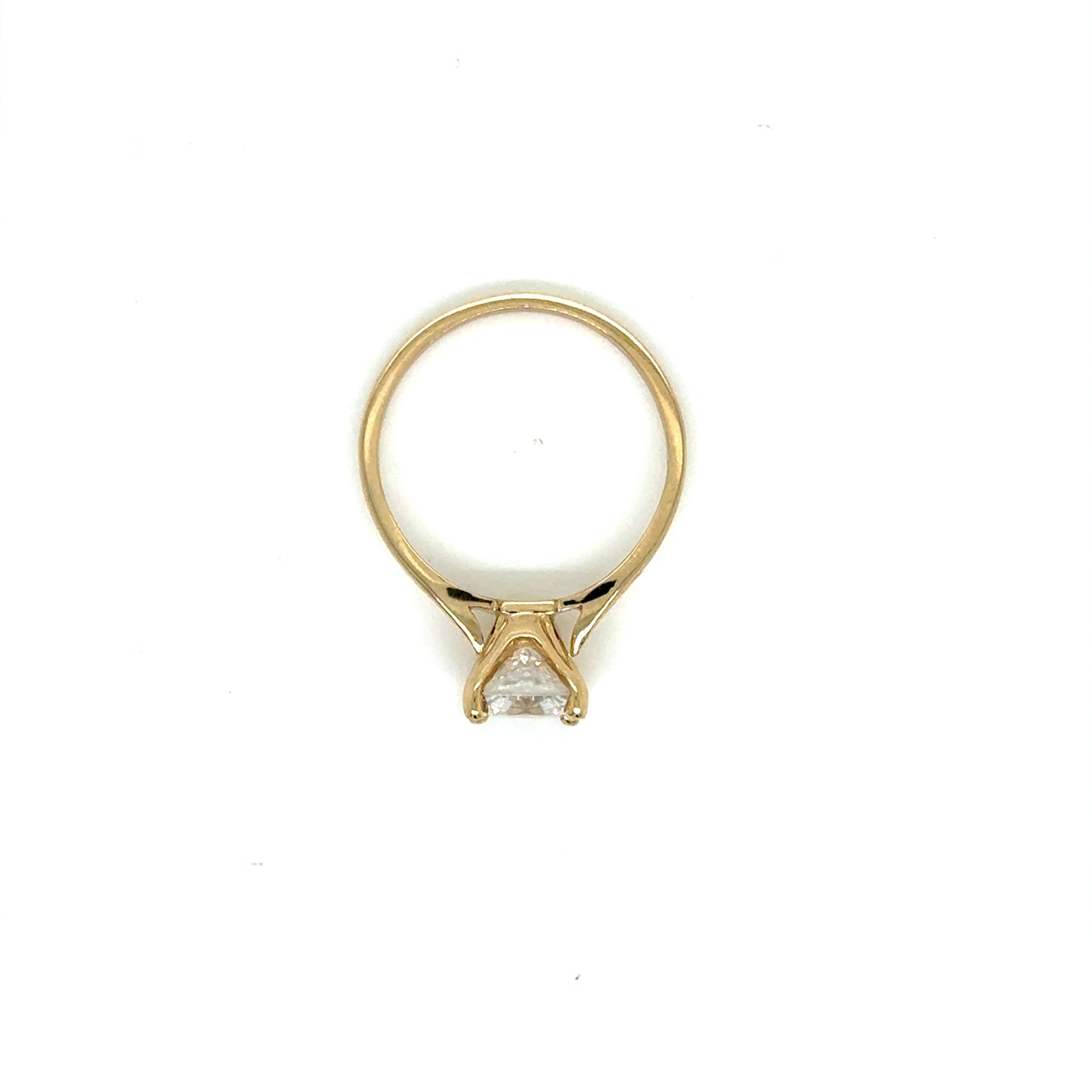 Anillo Oro 14k Amarillo Moissanita Cushion 7 mm 2 CT GRA 28067570 #12369