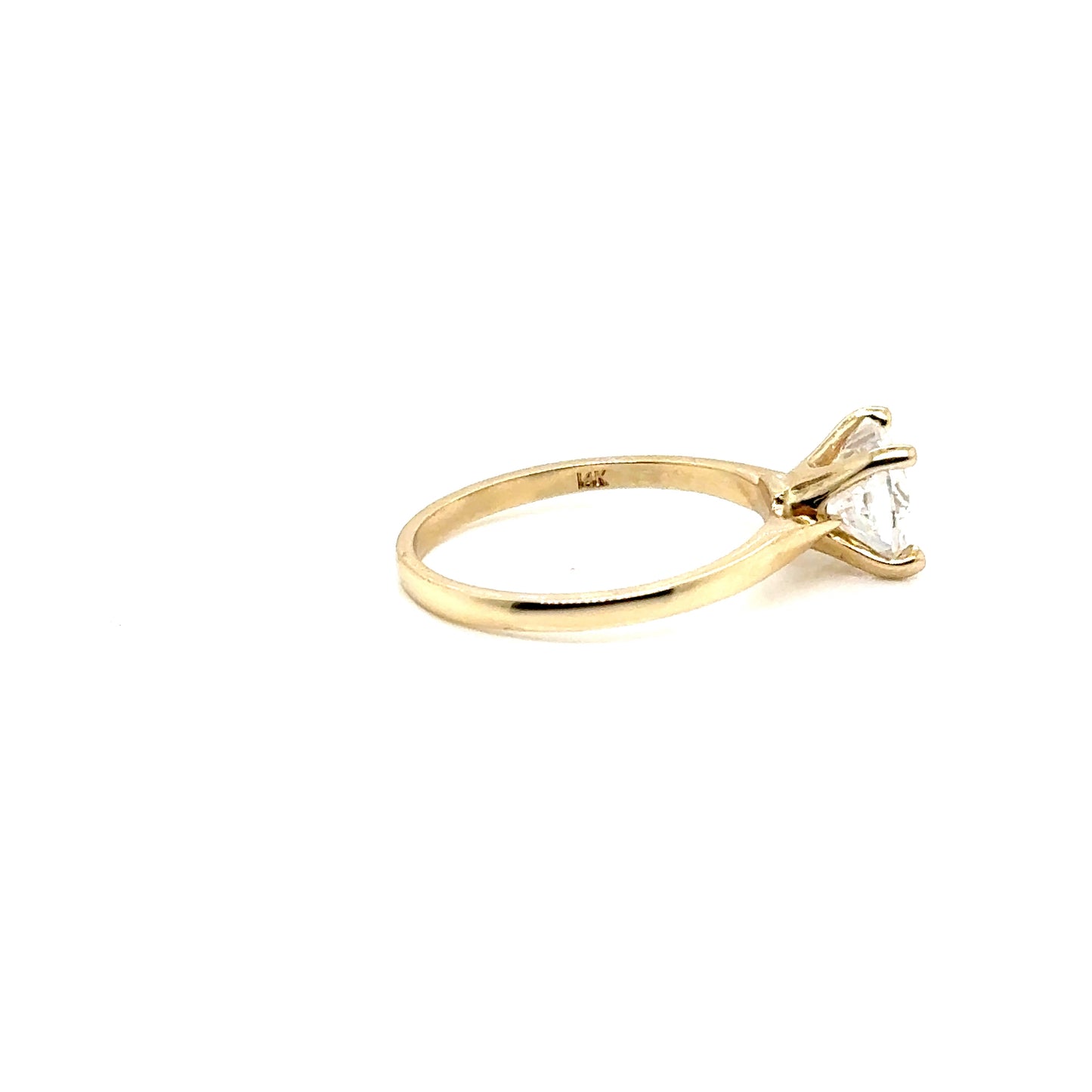 Anillo Oro 14k Amarillo Moissanita Cushion 7 mm 2 CT GRA 28067570 #12369