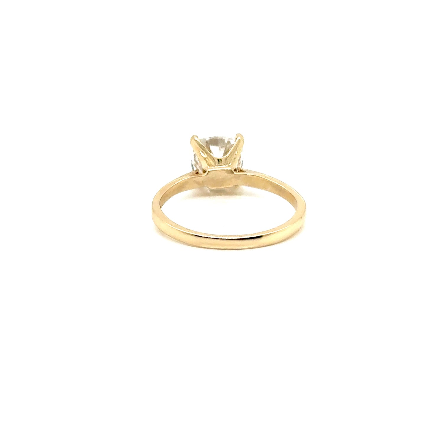 Anillo Oro 14k Amarillo Moissanita Cushion 7 mm 2 CT GRA 28067570 #12369