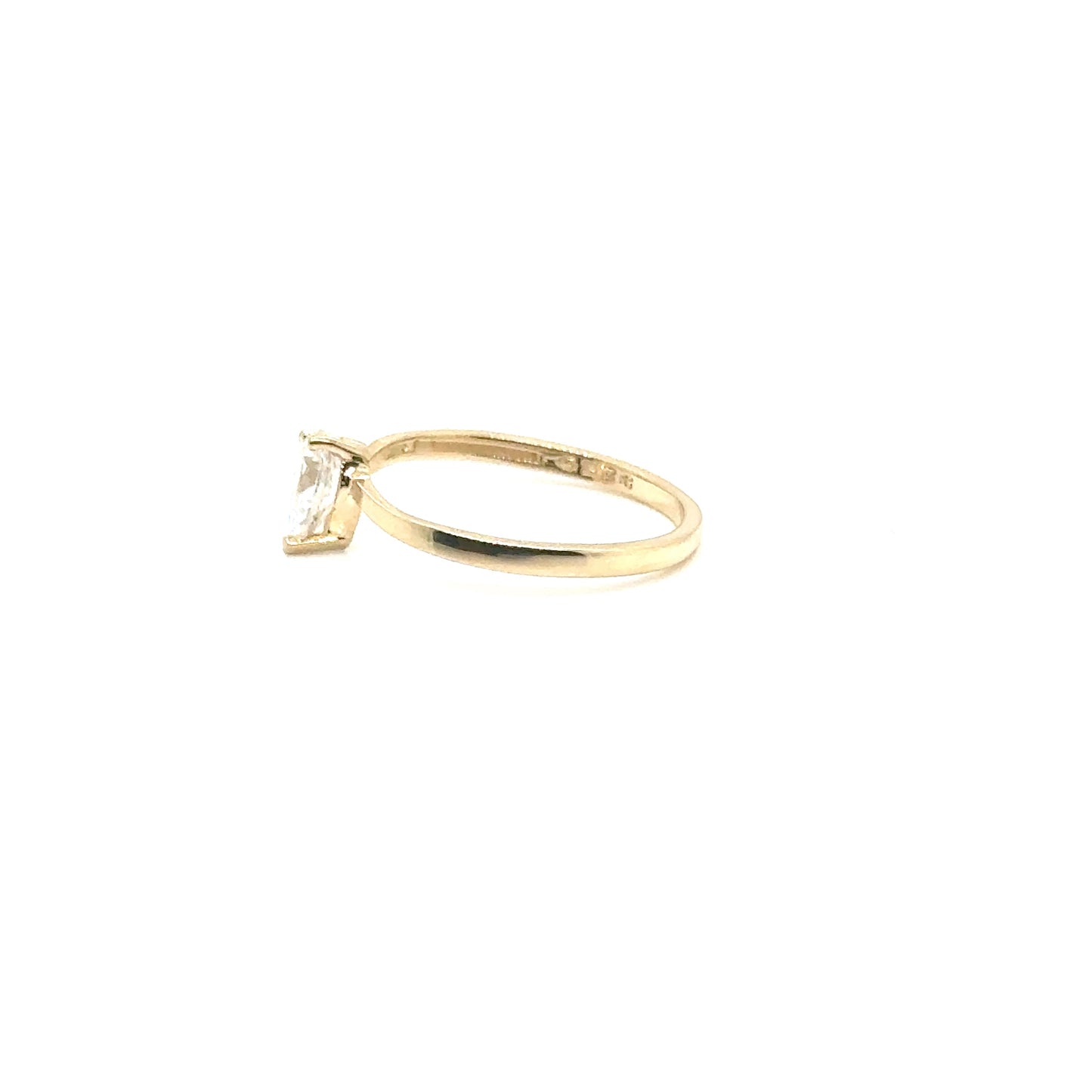 Anillo Oro 14k Amarillo Moissanita Pera 4*6 mm 0.5 CT GRA 1002904105 #12367