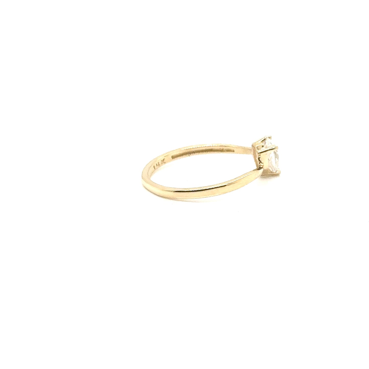Anillo Oro 14k Amarillo Moissanita Pera 4*6 mm 0.5 CT GRA 1002904105 #12367