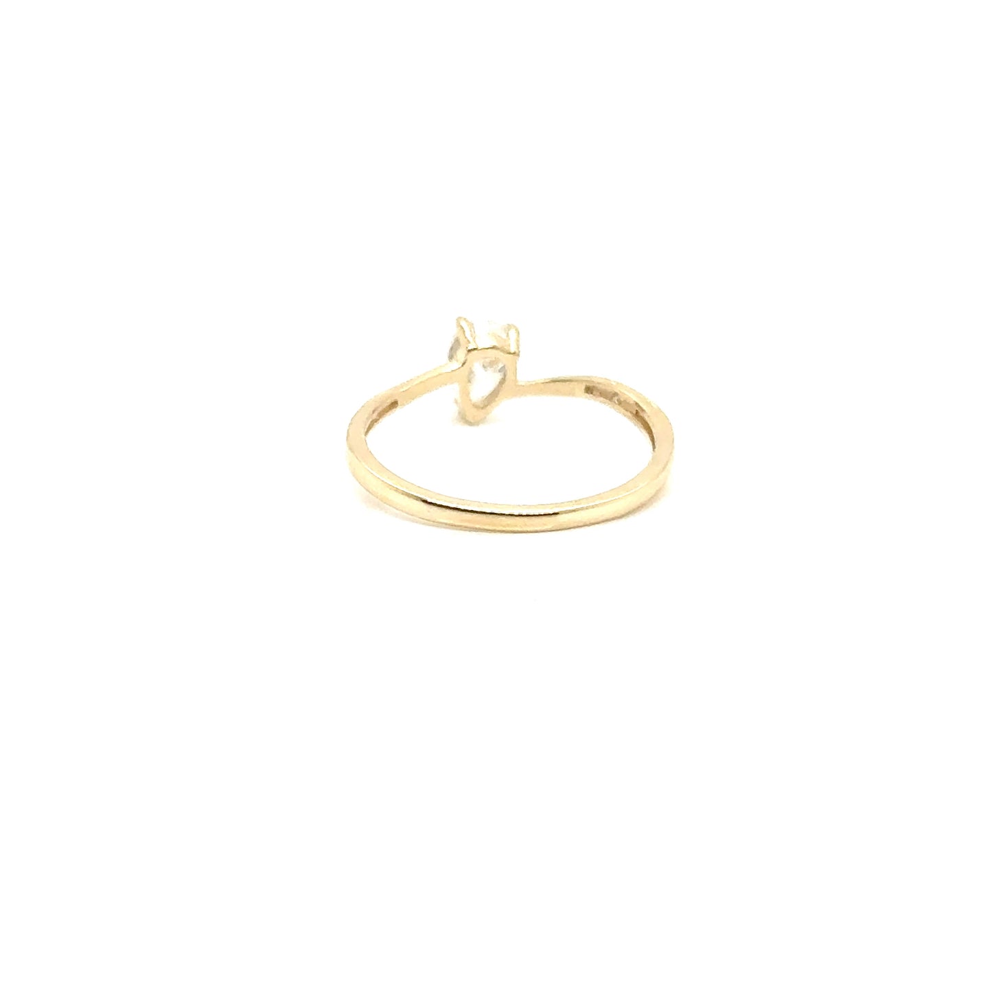 Anillo Oro 14k Amarillo Moissanita Pera 4*6 mm 0.5 CT GRA 1002904105 #12367