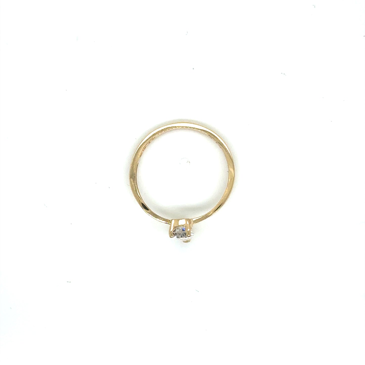 Anillo Oro 14k Amarillo Moissanita Pera 4*6 mm 0.5 CT GRA 1002904105 #12367