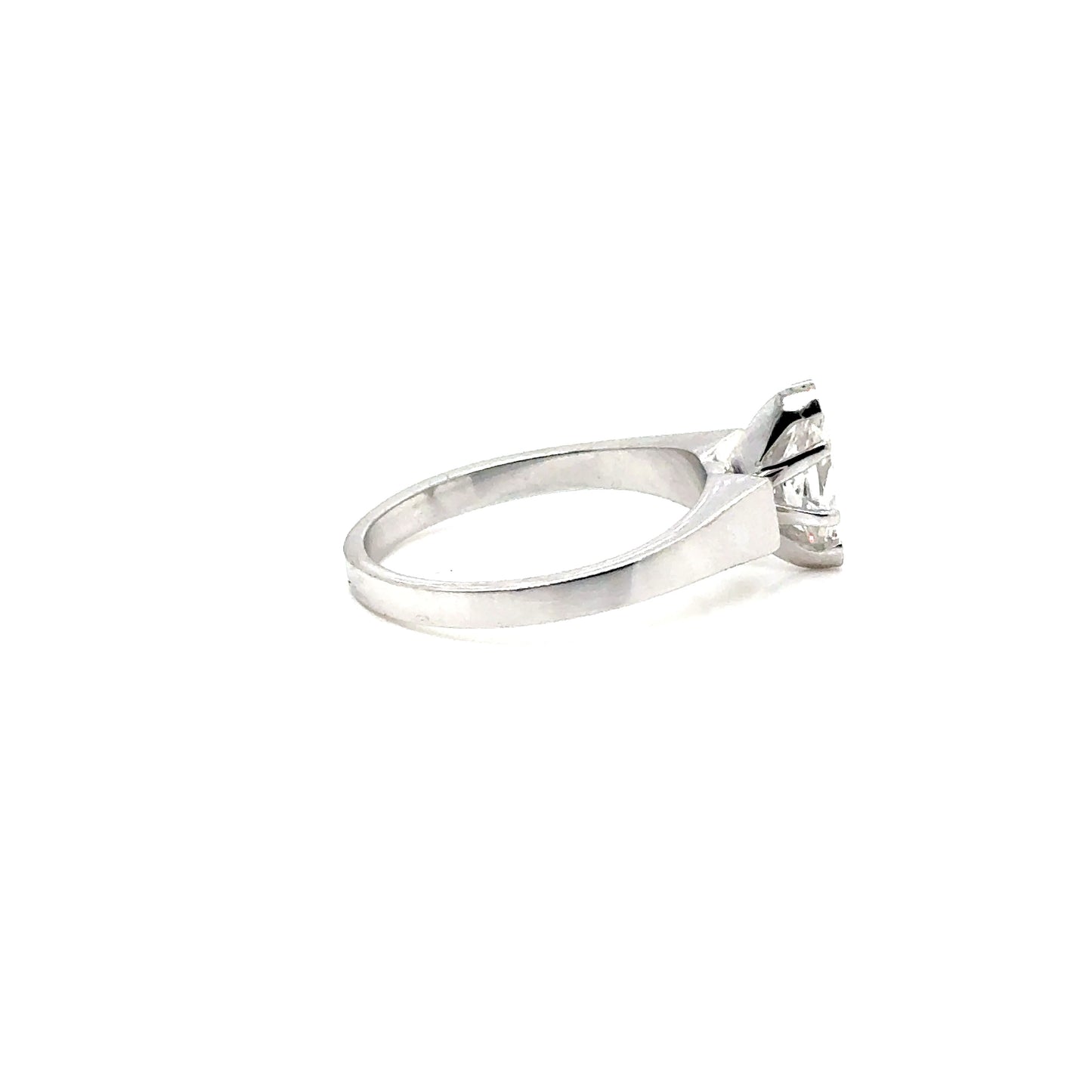 Anillo Oro 14k Blanco Marquise 8*4 mm 0.5 CT GRA 20986463 #12376