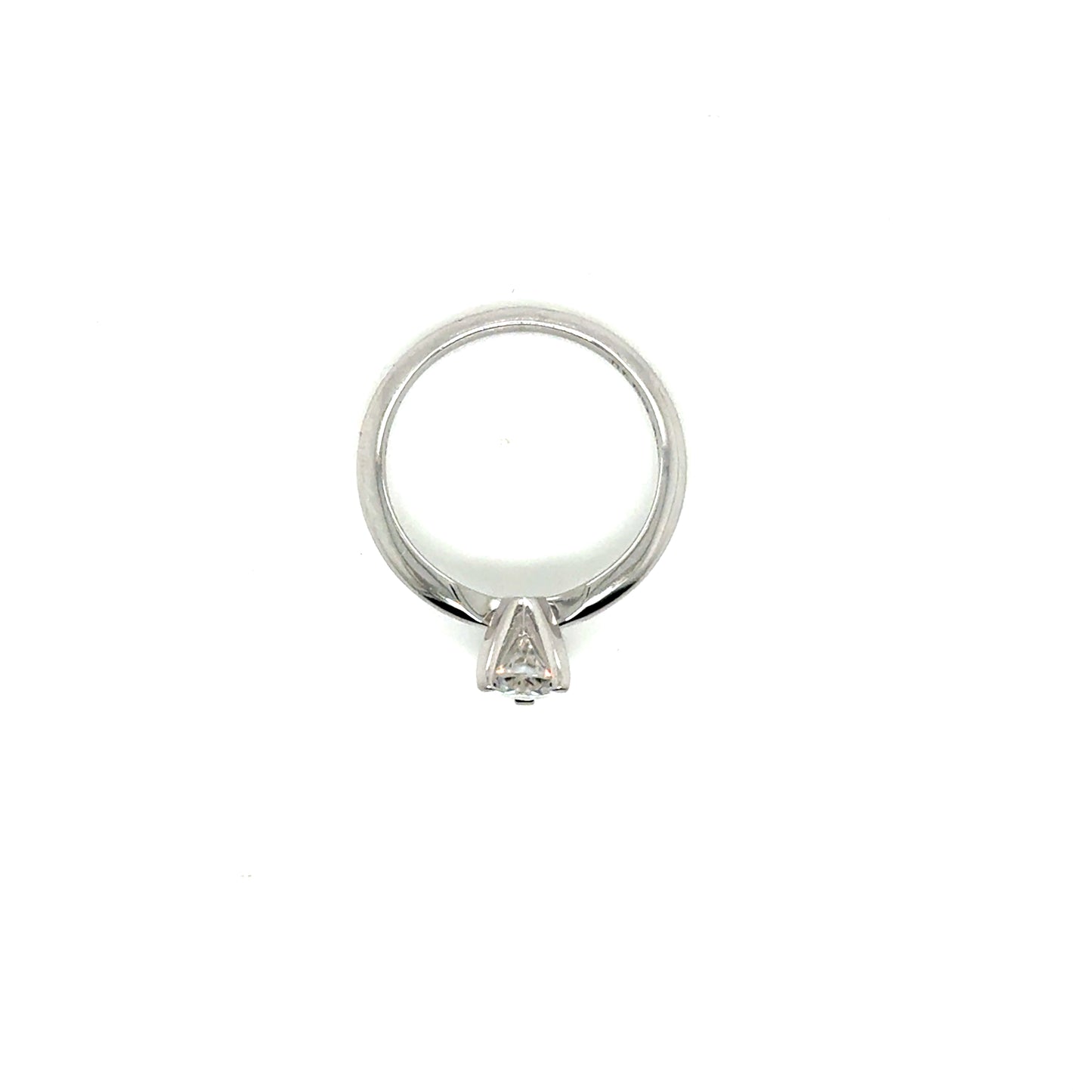 Anillo Oro 14k Blanco Pear 5*7 mm 0.8 CT GRA 1002933350 #12373