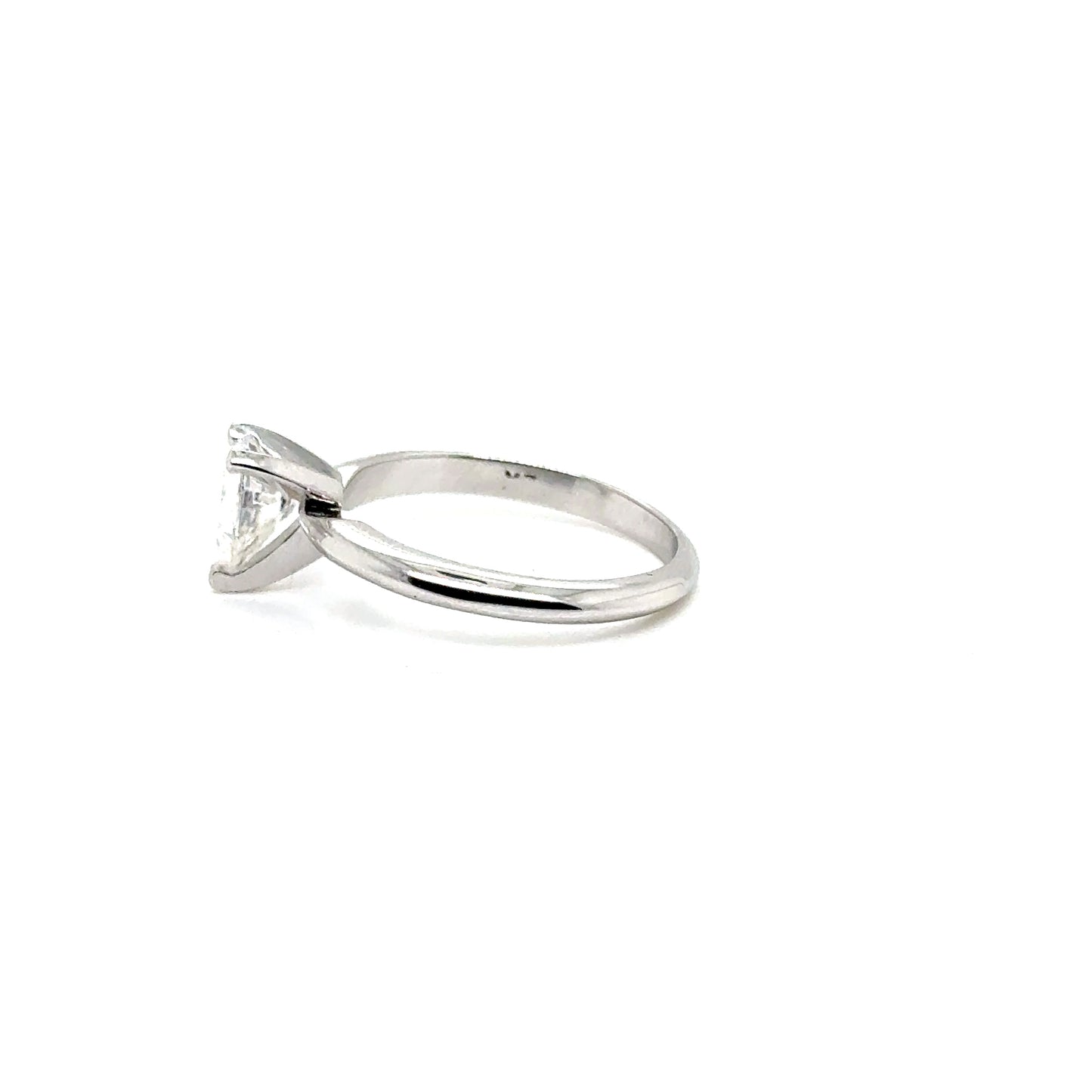 Anillo Oro 14k Blanco Pear 5*7 mm 0.8 CT GRA 1002933350 #12373