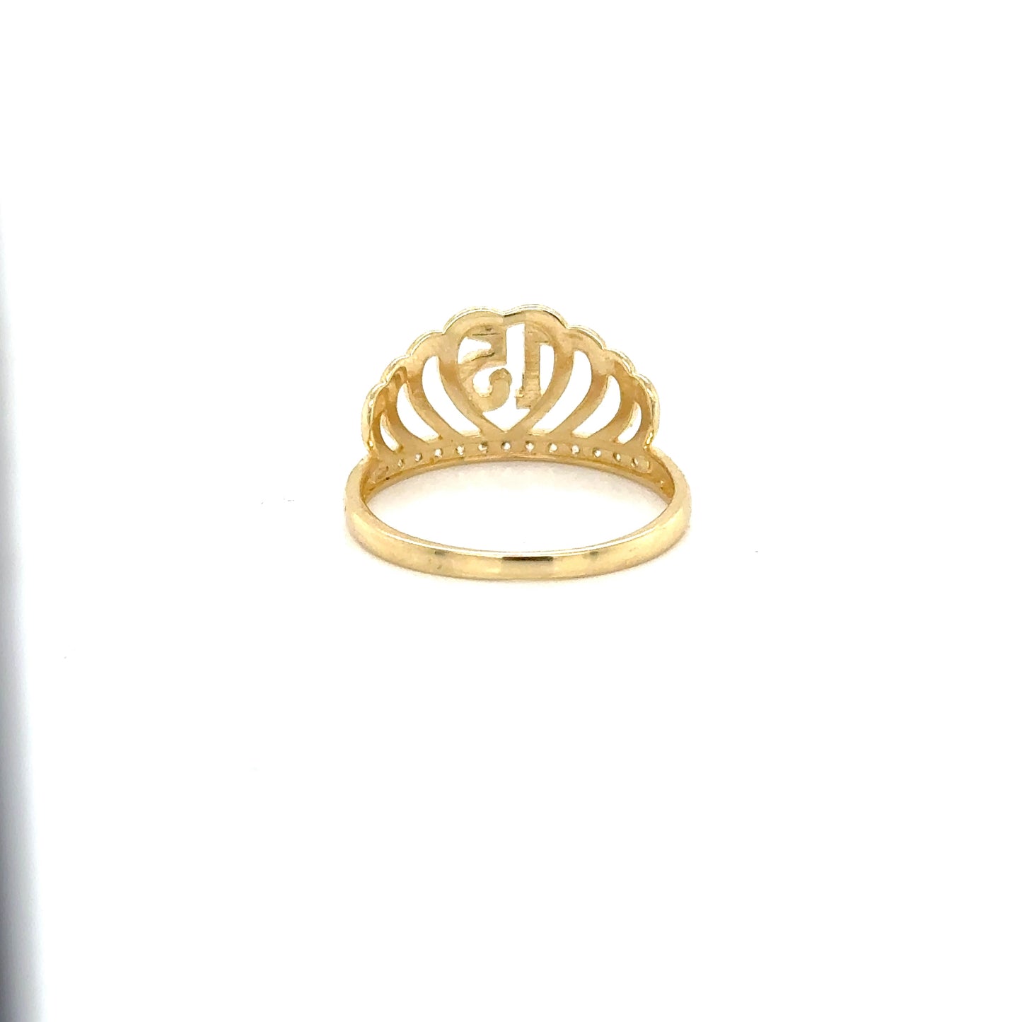 Anillo XV Oro Amarillo 10k #12108