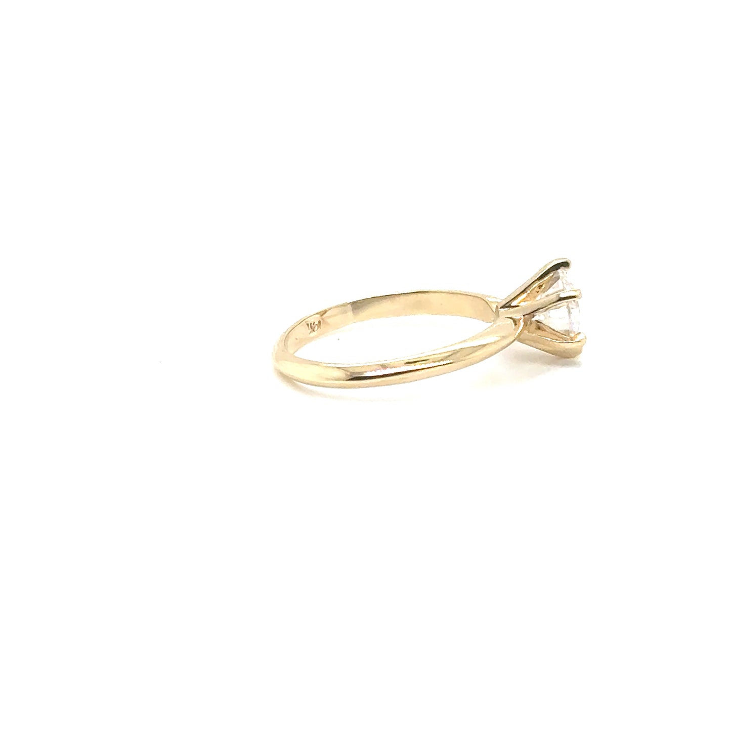 Anillo Oro 14k Amarillo Moissanita 6.5 mm 1.0 CT GRA 22139588 #12365