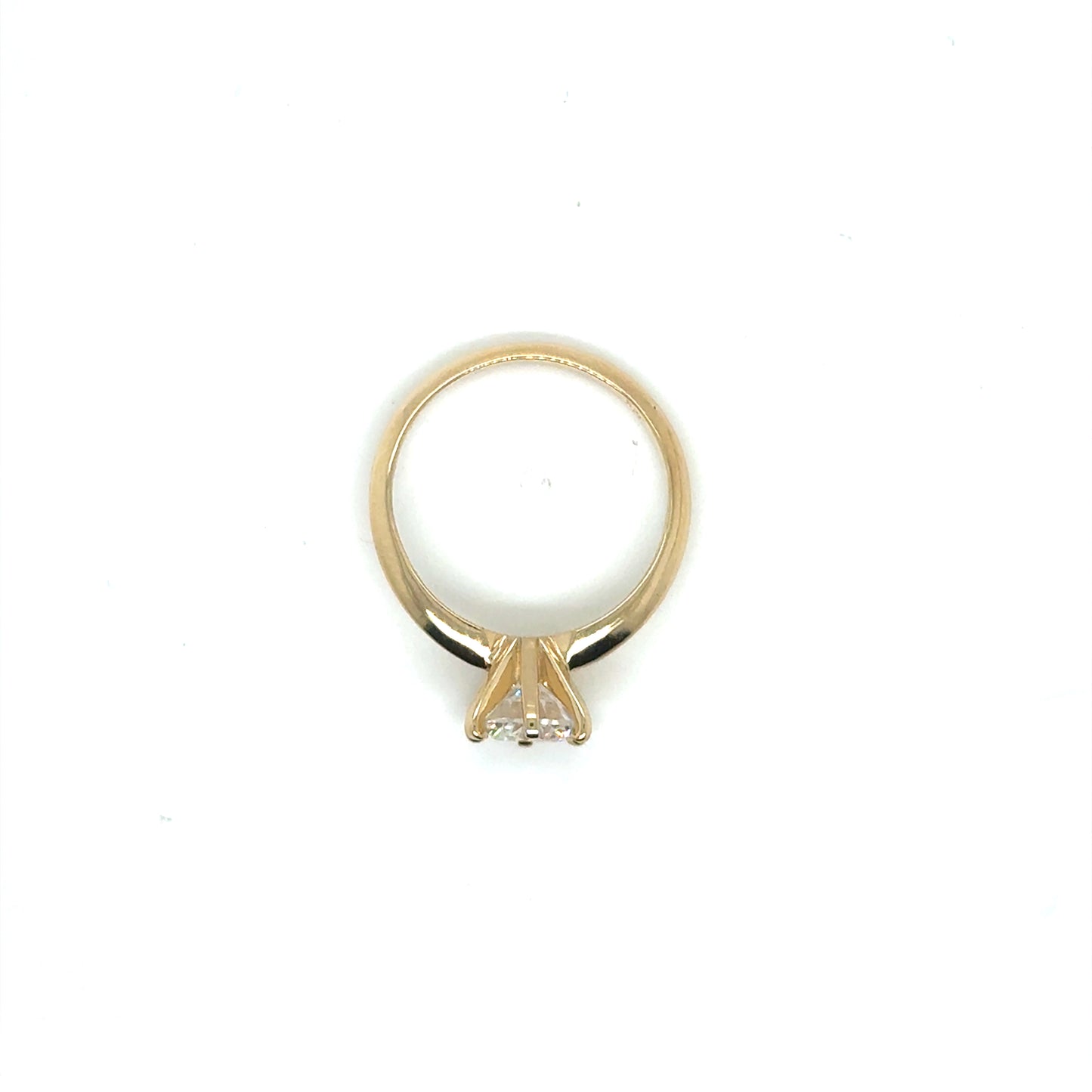 Anillo Oro 14k Amarillo Moissanita 6.5 mm 1.0 CT GRA 22139588 #12365