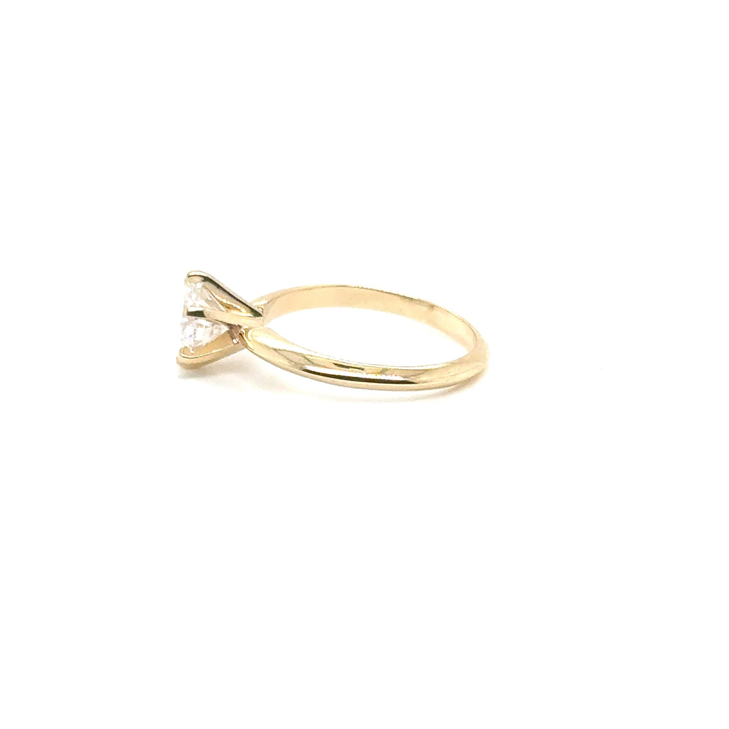 Anillo Oro 14k Amarillo Moissanita 6.5 mm 1.0 CT GRA 22139588 #12365