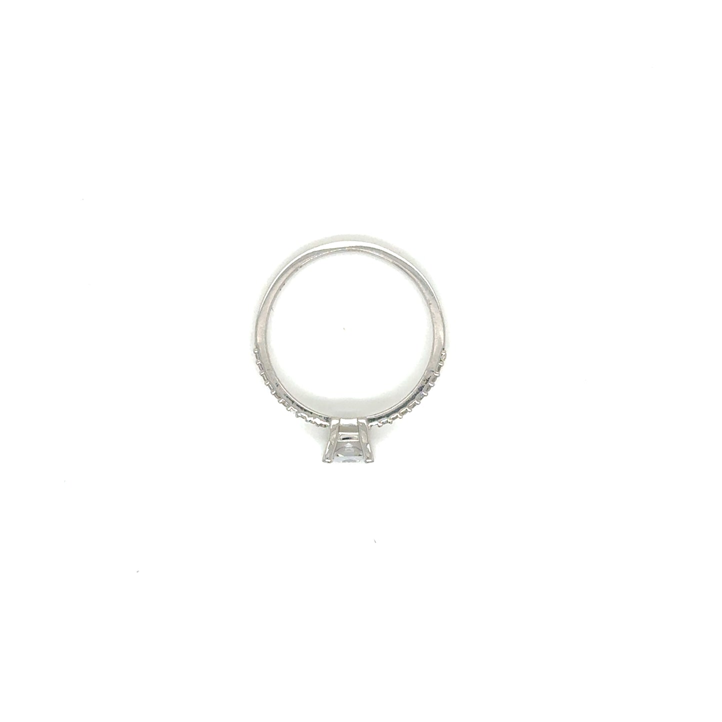 Anillo compromiso Oro 10k Blanco #11932