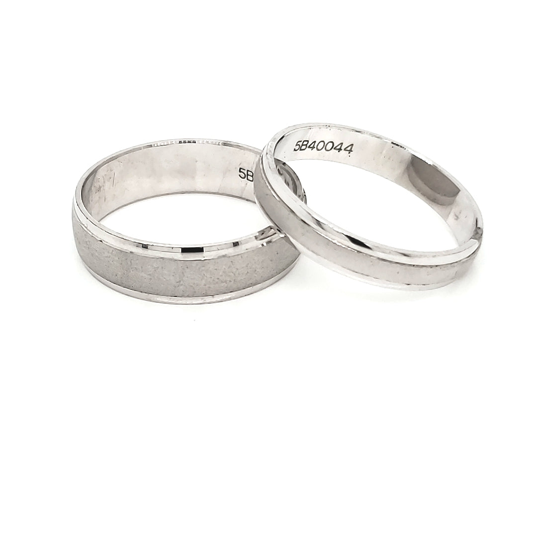 Argolla Oro 14k Blanco 6mm A5B60044