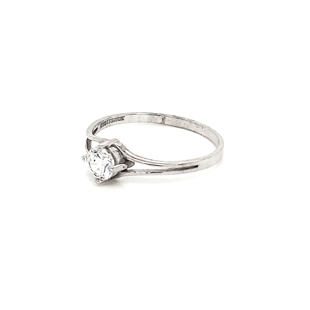 Anillo compromiso Oro blanco 10k # 1507