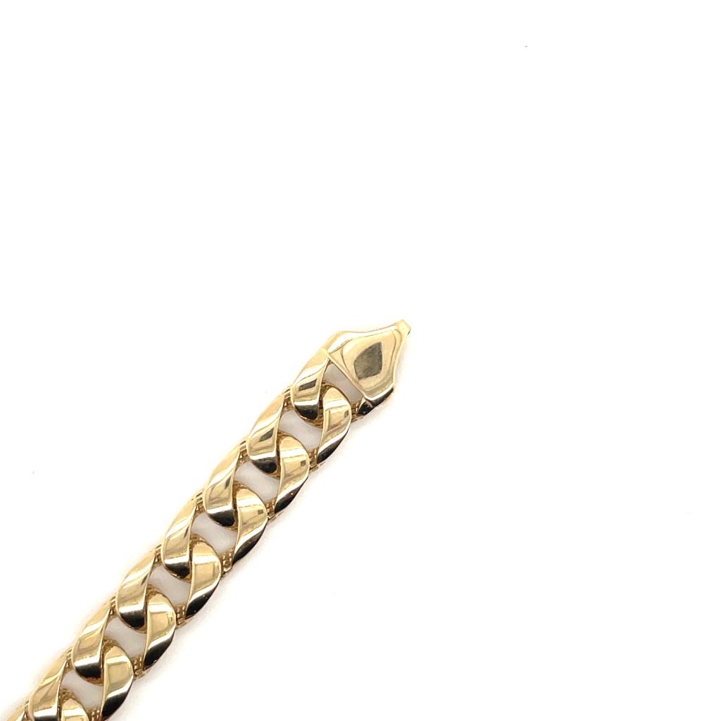 Pulso Hollow Cubano Oro 14k #9620