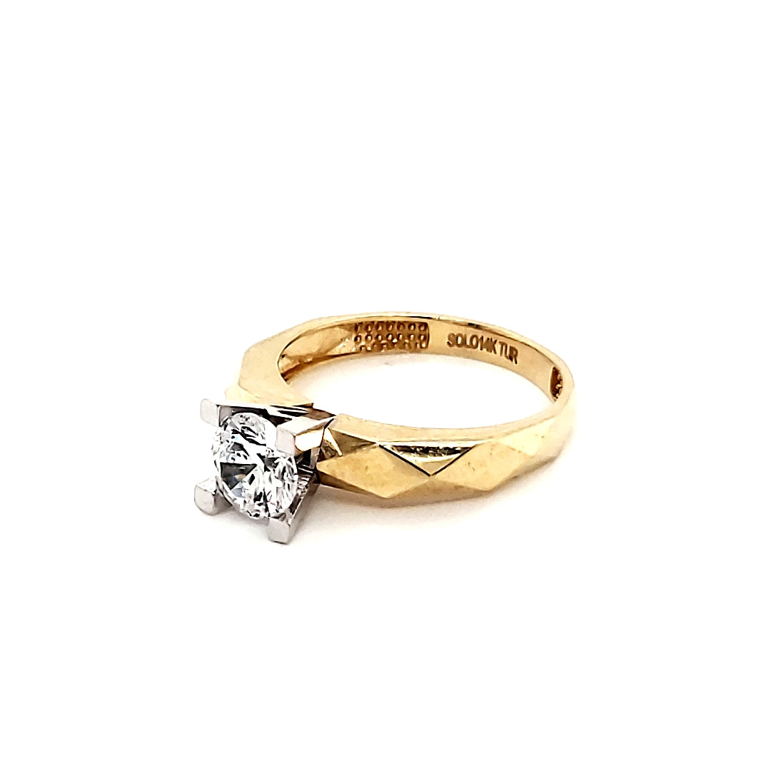 Anillo compromiso Oro 14k Amarillo #7889