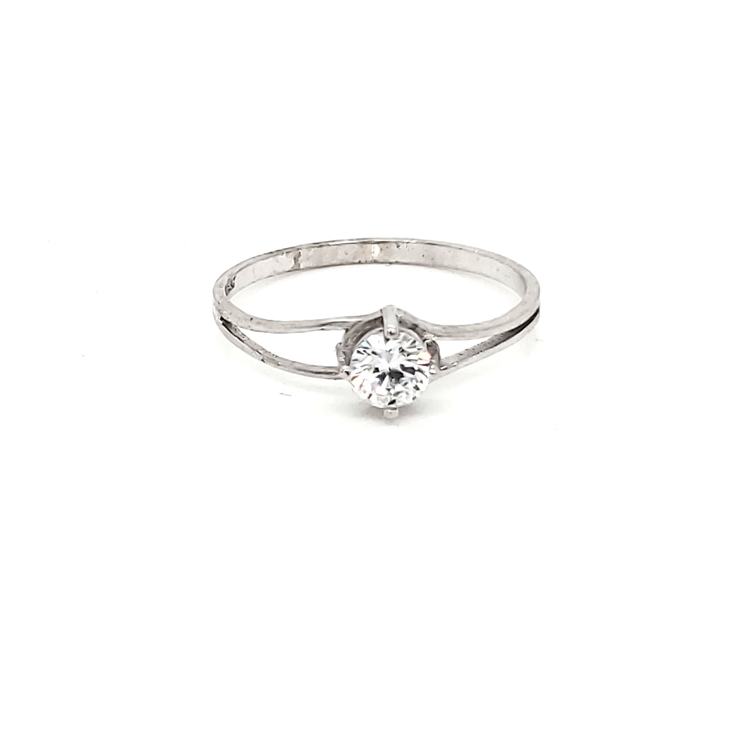 Anillo compromiso Oro blanco 10k # 1507