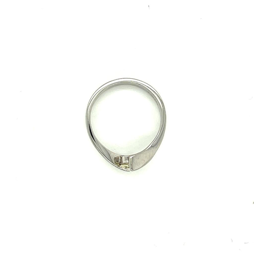 Anillo Oro 14k Blanco .38 Ct Diamante SI2-J #9747
