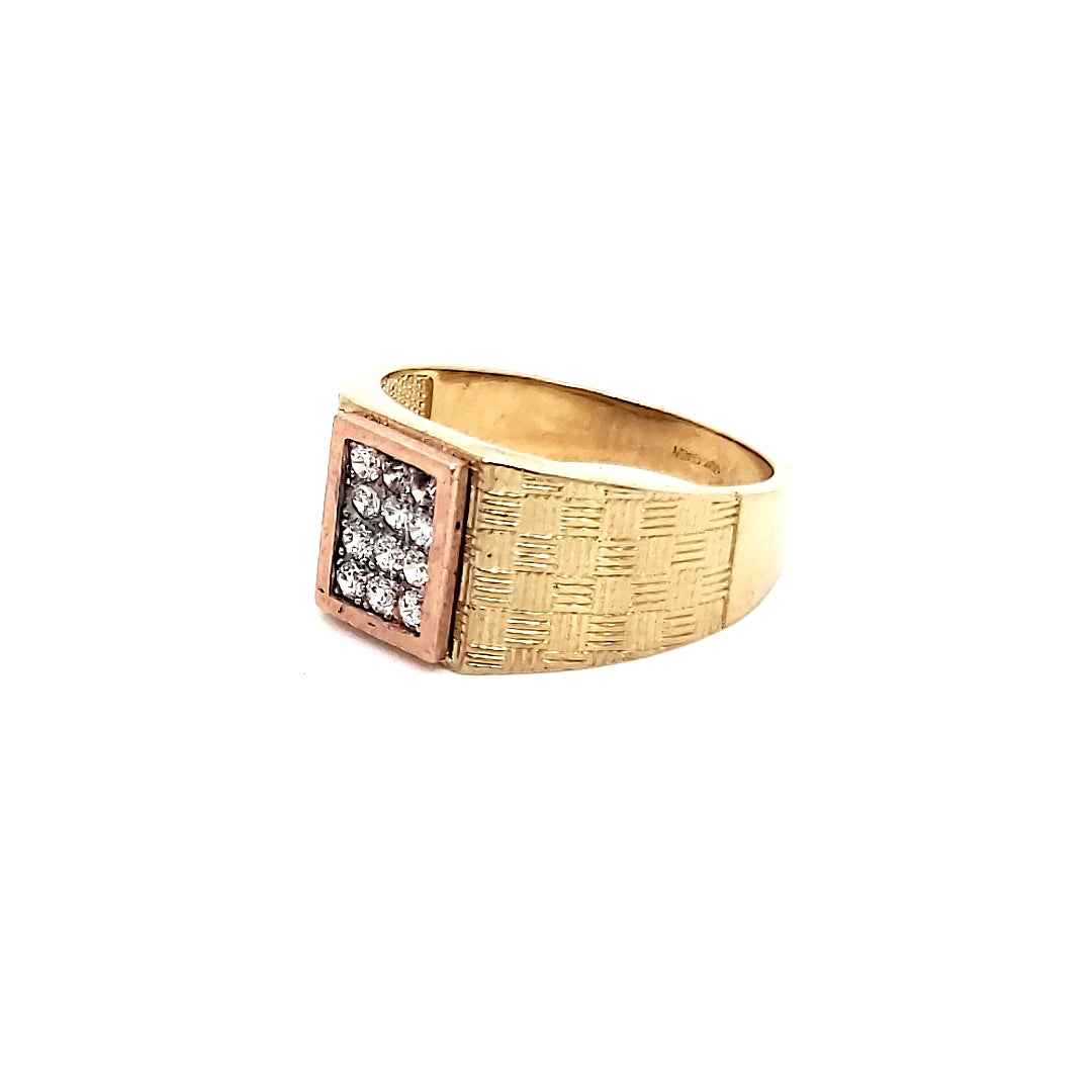 Anillo Caballero Oro 10k #8002